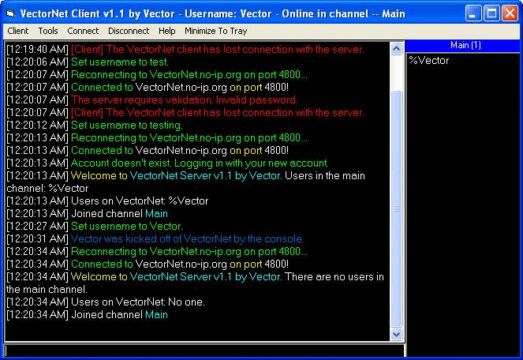 This is the main window of the modern client.