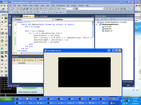 I once attempted to write a VectorNet server in VB.NET.